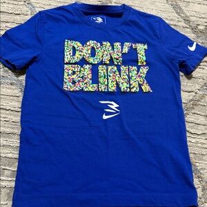Nike Blue Tee with Colorful Graphic